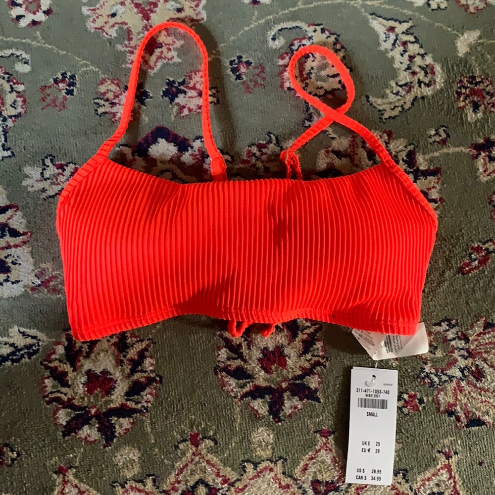 Coral orange Hollister bikini top